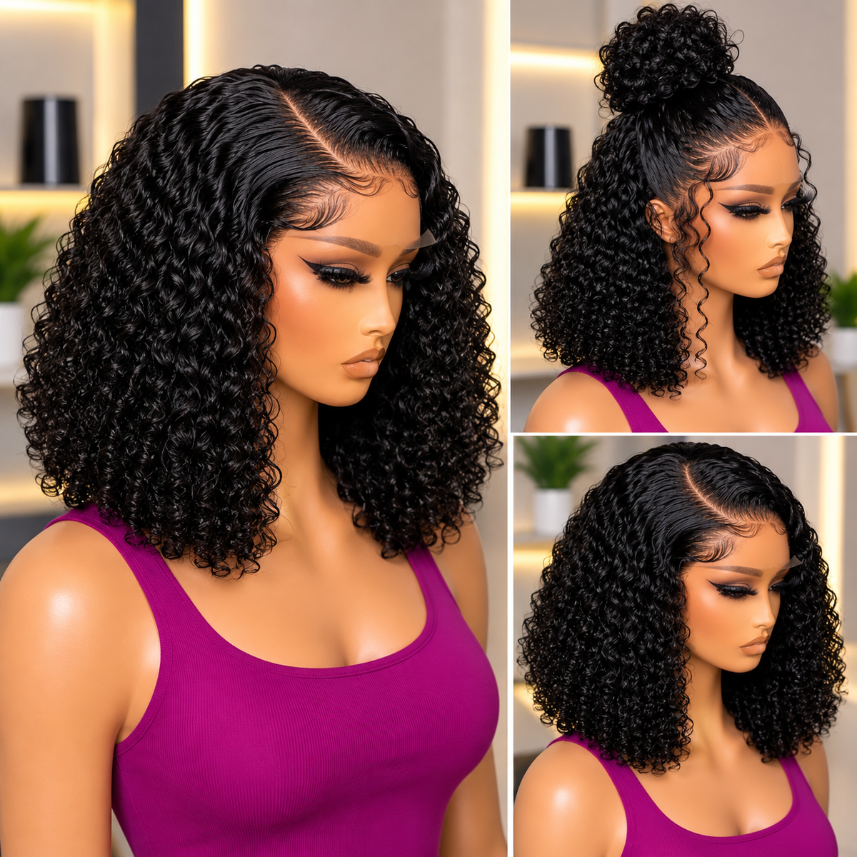 Iyobor Amina Noir Curl Elegance Human Hair Wig